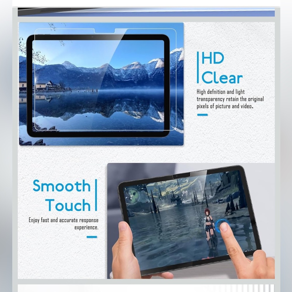 1 Pack Tempered Glass Screen Protector Compatible with iPad Air 13 inch M3 2025 - Picture 2 of 6